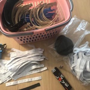 Elástico Caseado Branco ou Preto 18mm 5 cristianahenriques