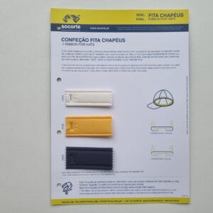 Fita para Chapéus 30mm Preto 5 Cartaz Amostras Fitas Chapéu