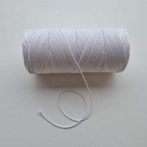 Cordão Algodão 1.8mm 3 Cordão Redondo Entrançado Algodão Branco