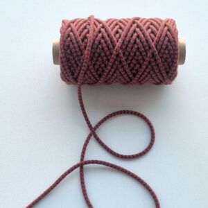 Cordão Multicolor W 3mm 4 Cordão Entrançado Multicolor W Vermelho/Verde